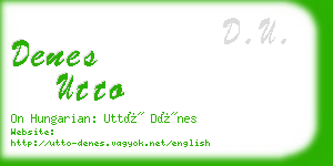 denes utto business card